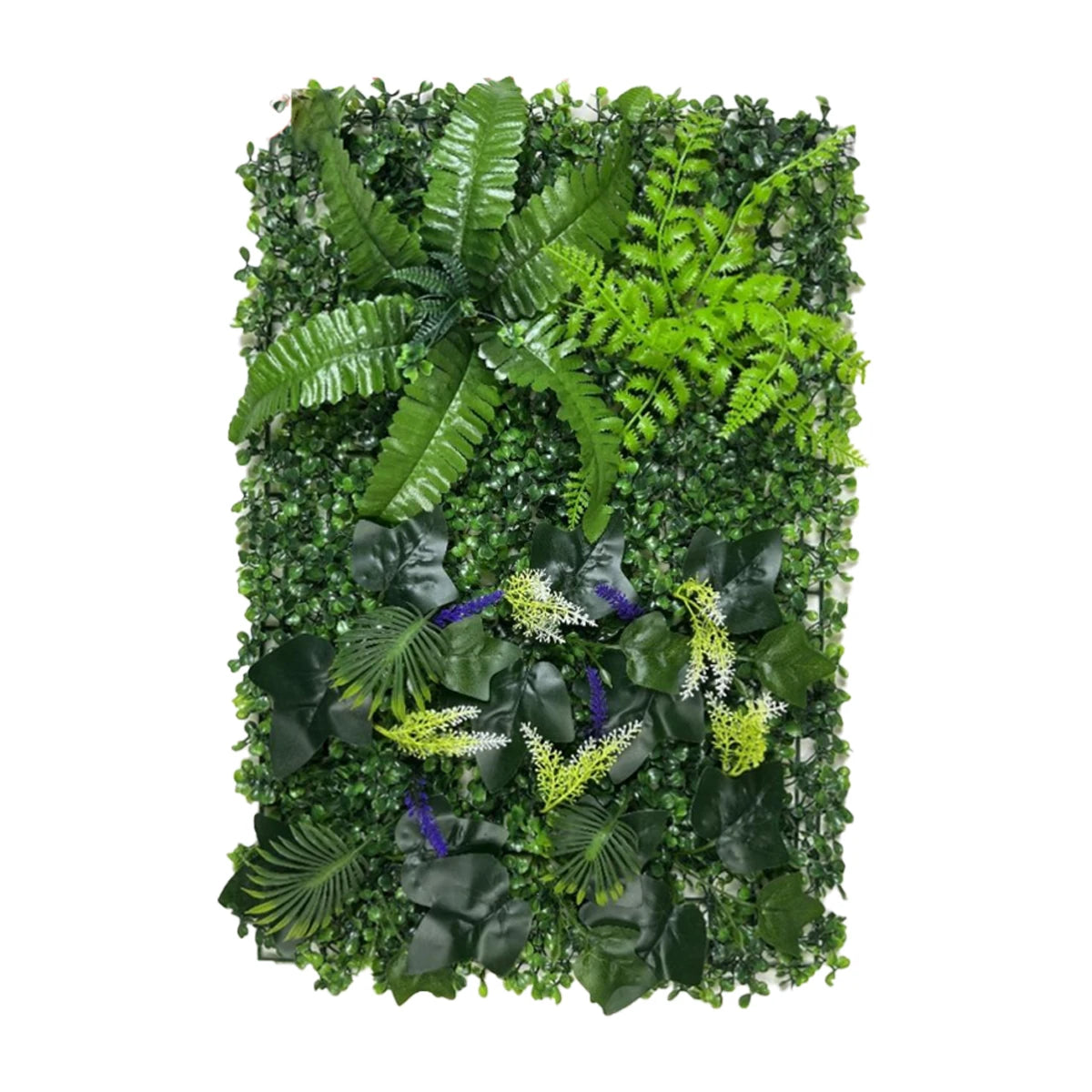 Mur Végétal Artificiel Jungle - Panneau de Feuillages Tropicaux Denses, Jardin Vertical Décoratif Intérieur & Extérieur