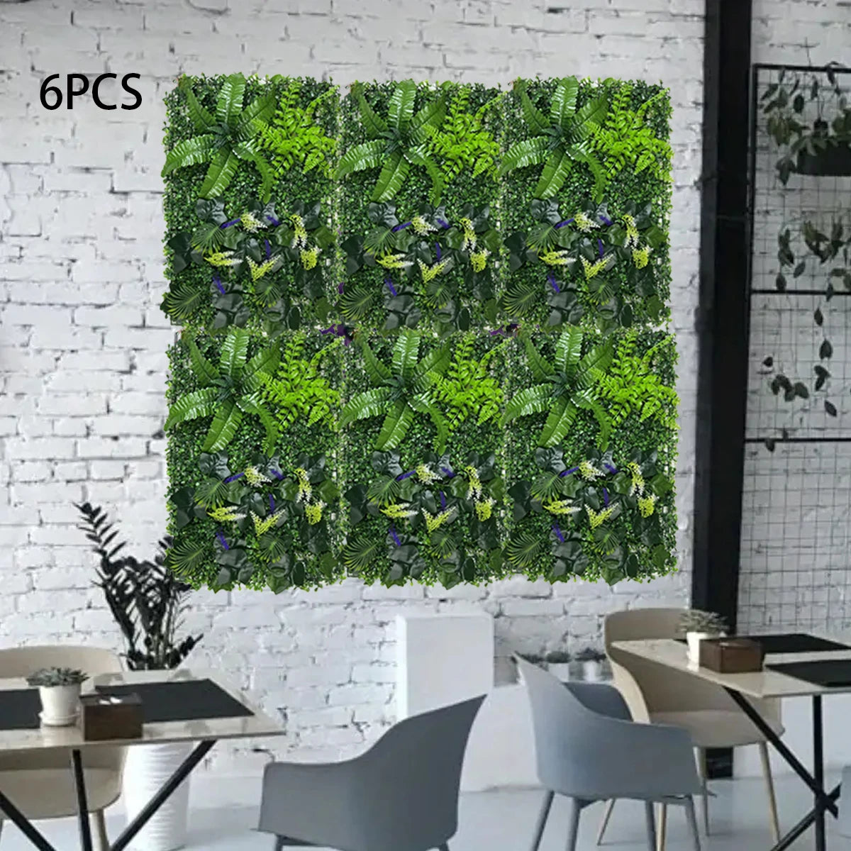 Mur Végétal Artificiel Jungle - Panneau de Feuillages Tropicaux Denses, Jardin Vertical Décoratif Intérieur & Extérieur
