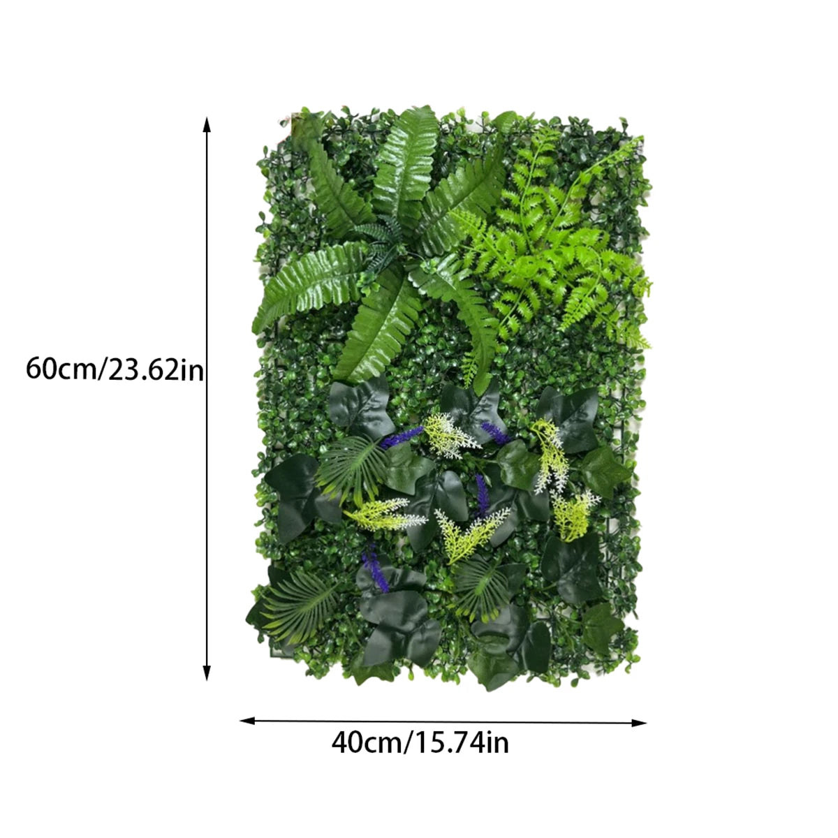 Mur Végétal Artificiel Jungle - Panneau de Feuillages Tropicaux Denses, Jardin Vertical Décoratif Intérieur & Extérieur