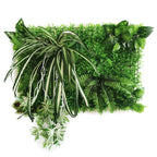 Mur Végétal Artificiel - Panneau de Plantes & Fleurs Suspendues, Jardin Vertical Décoratif d'Intérieur