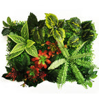 Mur Végétal Artificiel - Panneau de Plantes & Fleurs Suspendues, Jardin Vertical Décoratif d'Intérieur