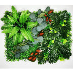 Mur Végétal Artificiel - Panneau de Plantes & Fleurs Suspendues, Jardin Vertical Décoratif d'Intérieur