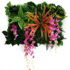 Mur Végétal Artificiel - Panneau de Plantes & Fleurs Suspendues, Jardin Vertical Décoratif d'Intérieur