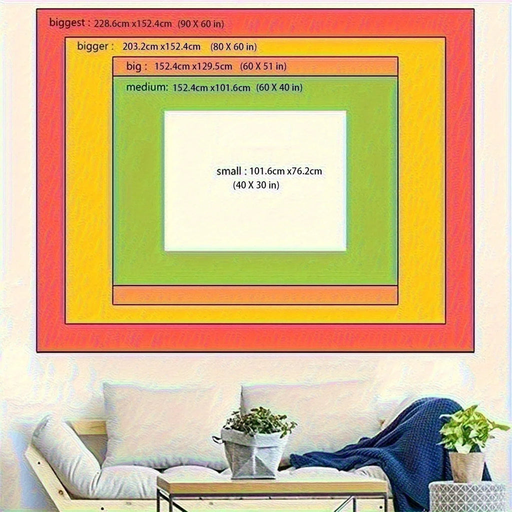 Tapisserie Murale Forêt Rouge & Lune - Paysage Nocturne Mystique