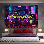 Tapisserie Cyberpunk 2077 - Décoration Murale Futuriste & Néon