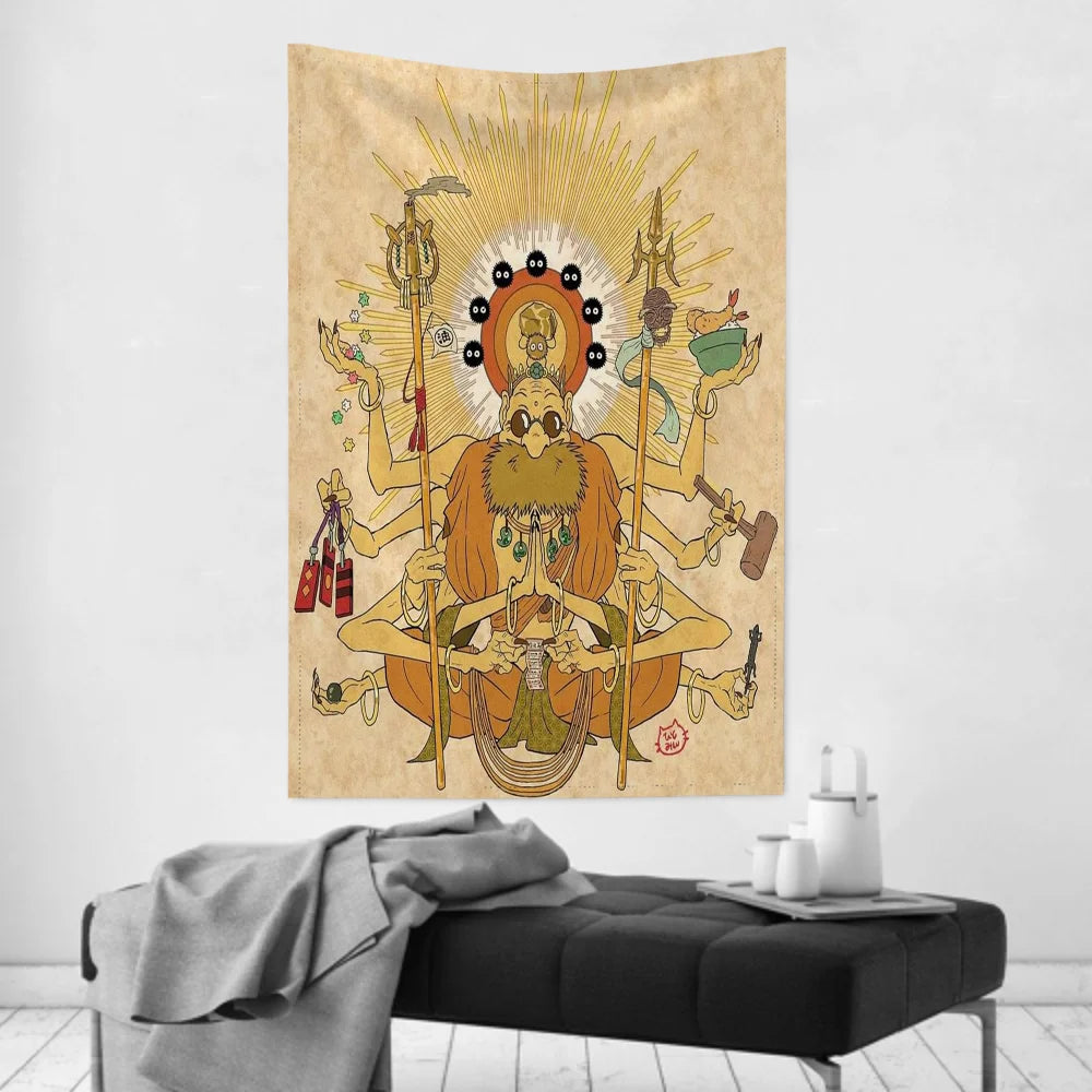 Tapisserie Murale Le Voyage de Chihiro - Décoration Murale Anime Japonaise - Poster Studio Ghibli