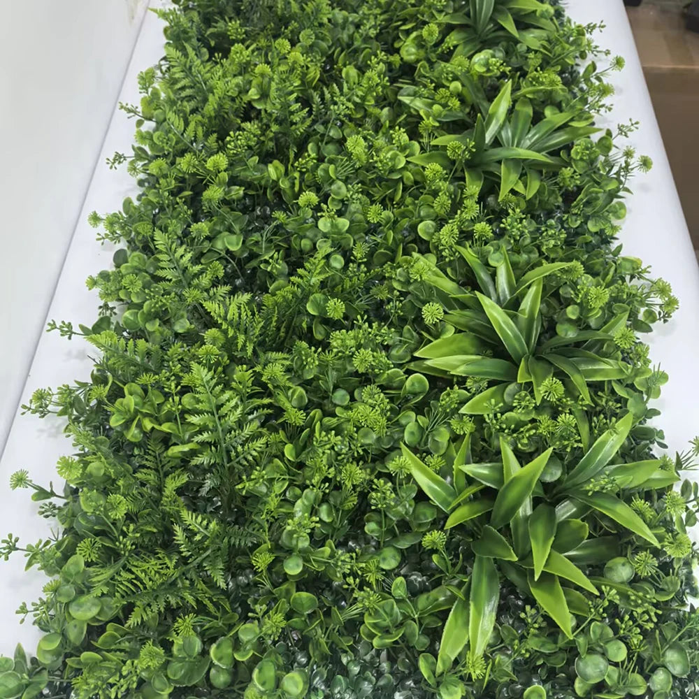 Panneau de Mur Végétal Artificiel - Feuillage Dense Premium, Jardin Vertical Décoratif Intérieur & Extérieur