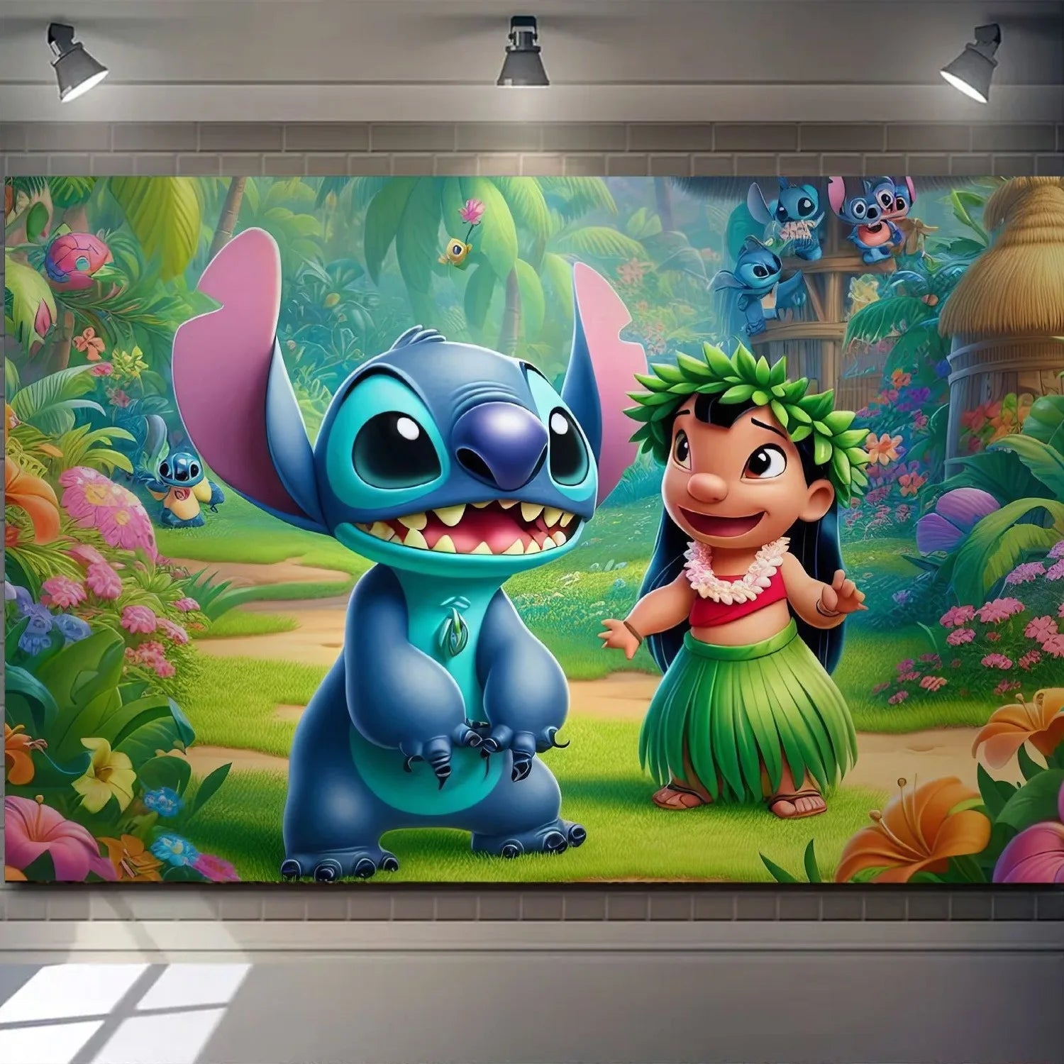 Tapisserie Murale Personnages Tropicaux - Décoration Murale Enfant Jungle & Aventure