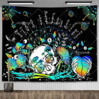 Tapisserie Murale Tarot The Lovers - Décoration Gothique & Mystique, Art Squelettes