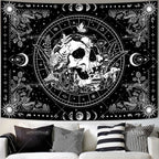 Tapisserie Murale Tarot The Lovers - Décoration Gothique & Mystique, Art Squelettes