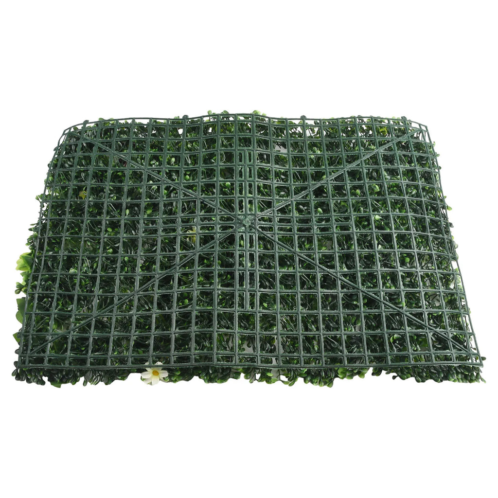 Mur Végétal Artificiel Modulable - Panneaux de Feuillages & Fleurs, Jardin Vertical Décoratif Intérieur/Extérieur