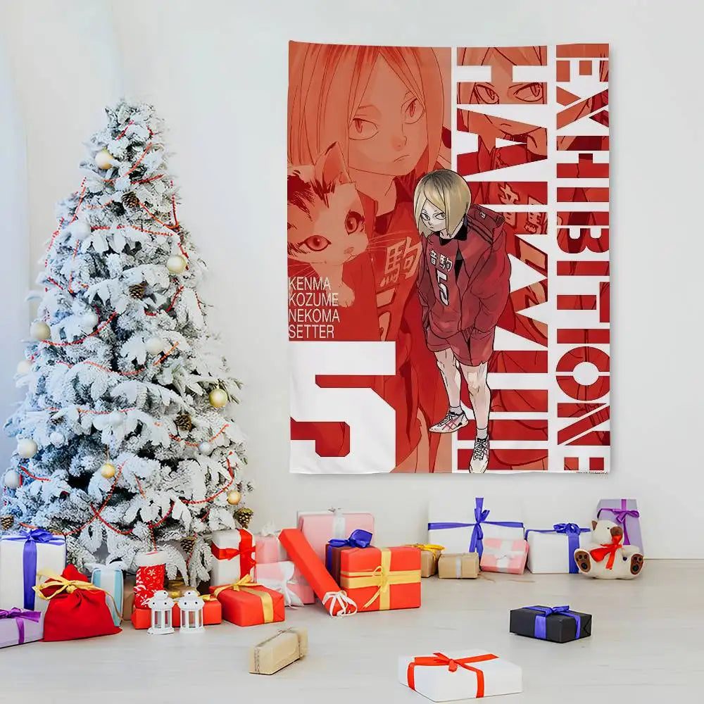 Tapisserie Murale Anime - Tenture Manga Style Affiche Géante, Décoration pour Salon, Chambre & Salle de Bain