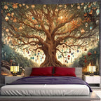 Tapisserie Murale Arbre de Vie - Arbre Magique Illuminé & Décor Fantastique
