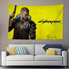 Tapisserie Cyberpunk 2077 - Décoration Murale Futuriste & Néon