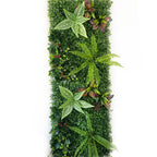 Mur Végétal Artificiel d'Intérieur - Jardin Vertical Décoratif, Feuillages & Fleurs - Décoration Murale Verte Premium