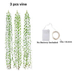 Lianes Lumineuses LED Artificielles - Guirlande Végétale Suspendue, Décoration Murale Ambiance Cosy & Événementielle