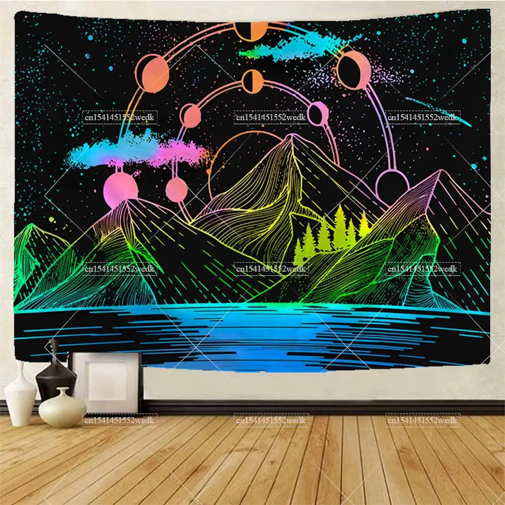 Tapisserie Murale Arbre Peint Vintage - Décoration Nature Salon & Chambre