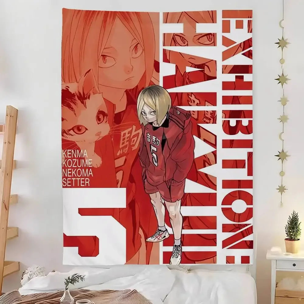 Tapisserie Murale Anime - Tenture Manga Style Affiche Géante, Décoration pour Salon, Chambre & Salle de Bain