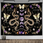 Tapisserie Murale Tarot The Lovers - Décoration Gothique & Mystique, Art Squelettes