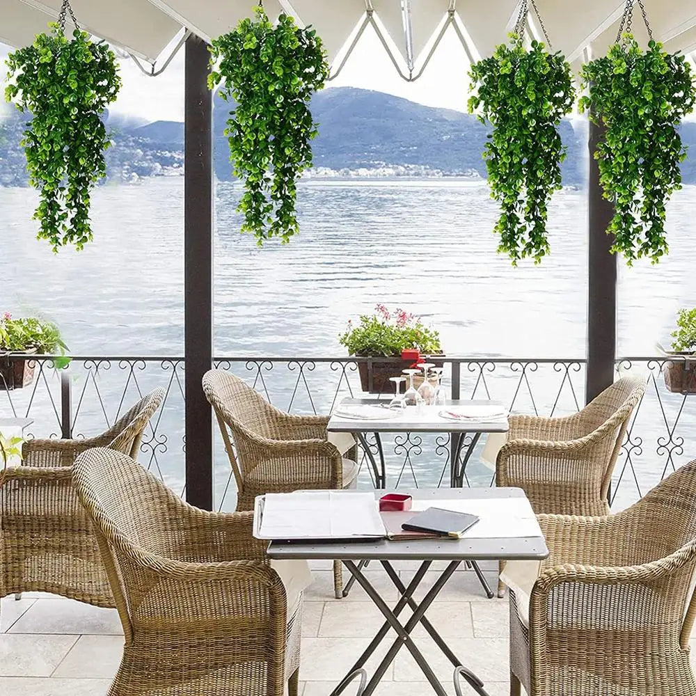 Plante Artificielle Suspendue - Feuillage Retombant Réaliste, Décoration Murale & Intérieure