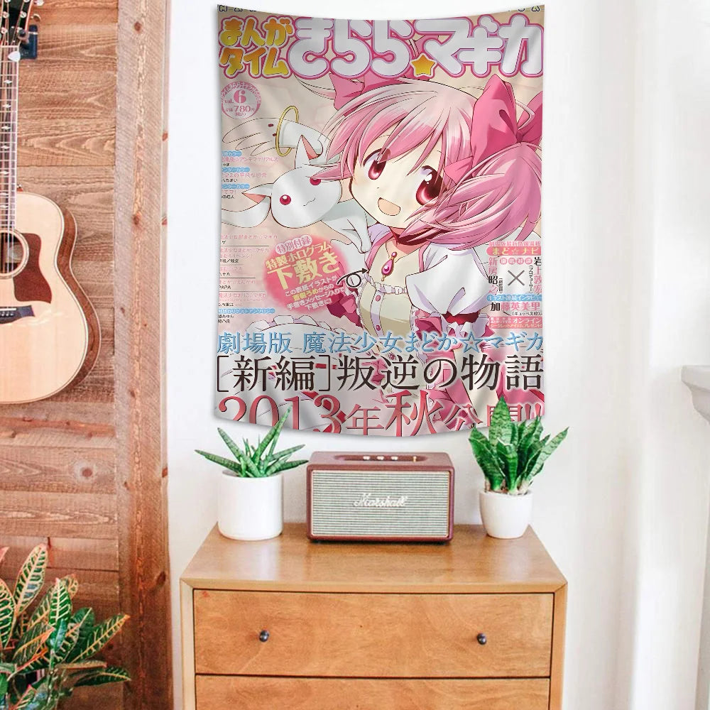 Tapisserie Murale Puella Magi Madoka Magica - Poster Manga Magical Girl