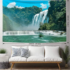 Tapisserie Murale Cascade Tropicale - Chute d'Eau & Décor Naturel Relaxant