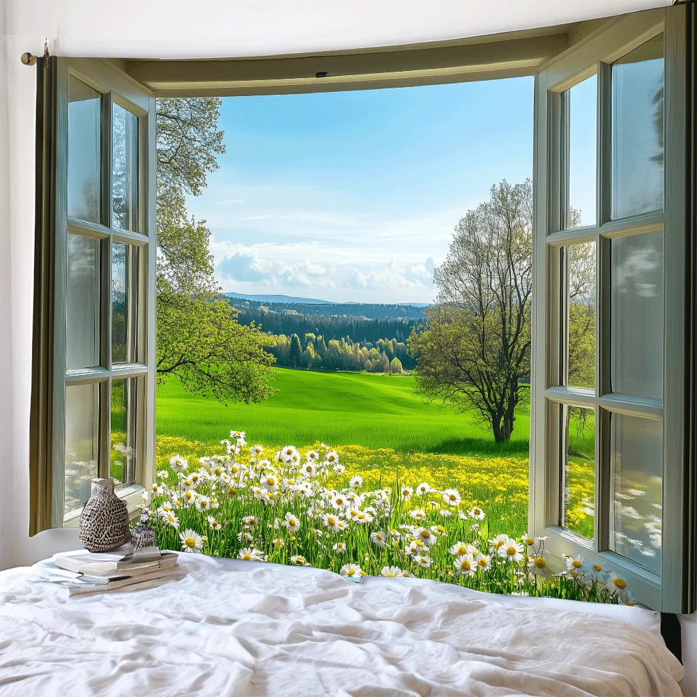 Tapisserie Murale Paysage - Trompe-l'Oeil Naturel