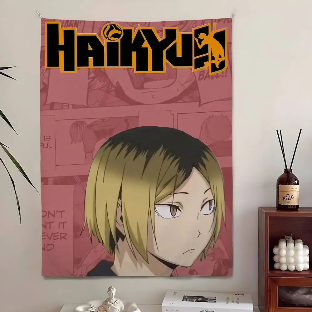 Tapisserie Murale Anime - Tenture Manga Style Affiche Géante, Décoration pour Salon, Chambre & Salle de Bain