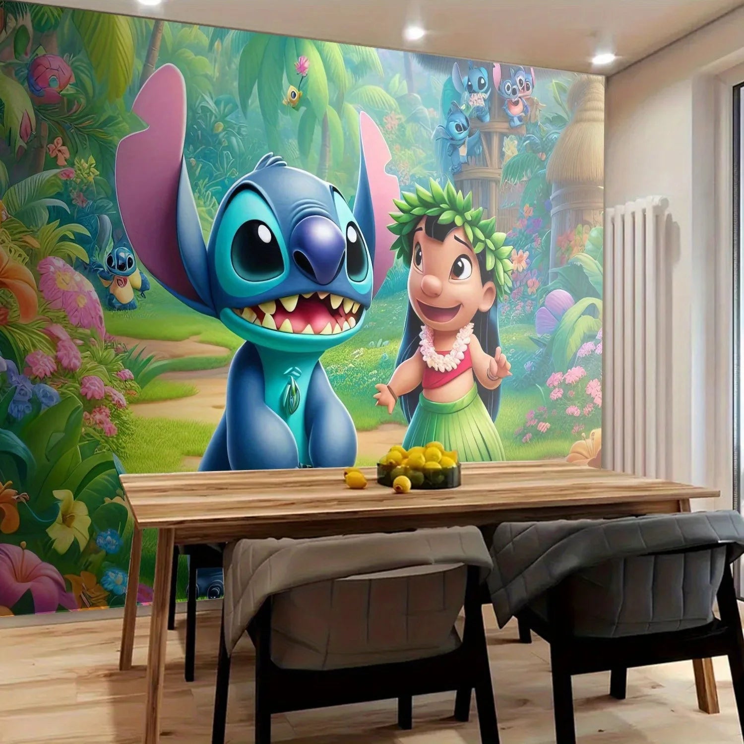 Tapisserie Murale Personnages Tropicaux - Décoration Murale Enfant Jungle & Aventure