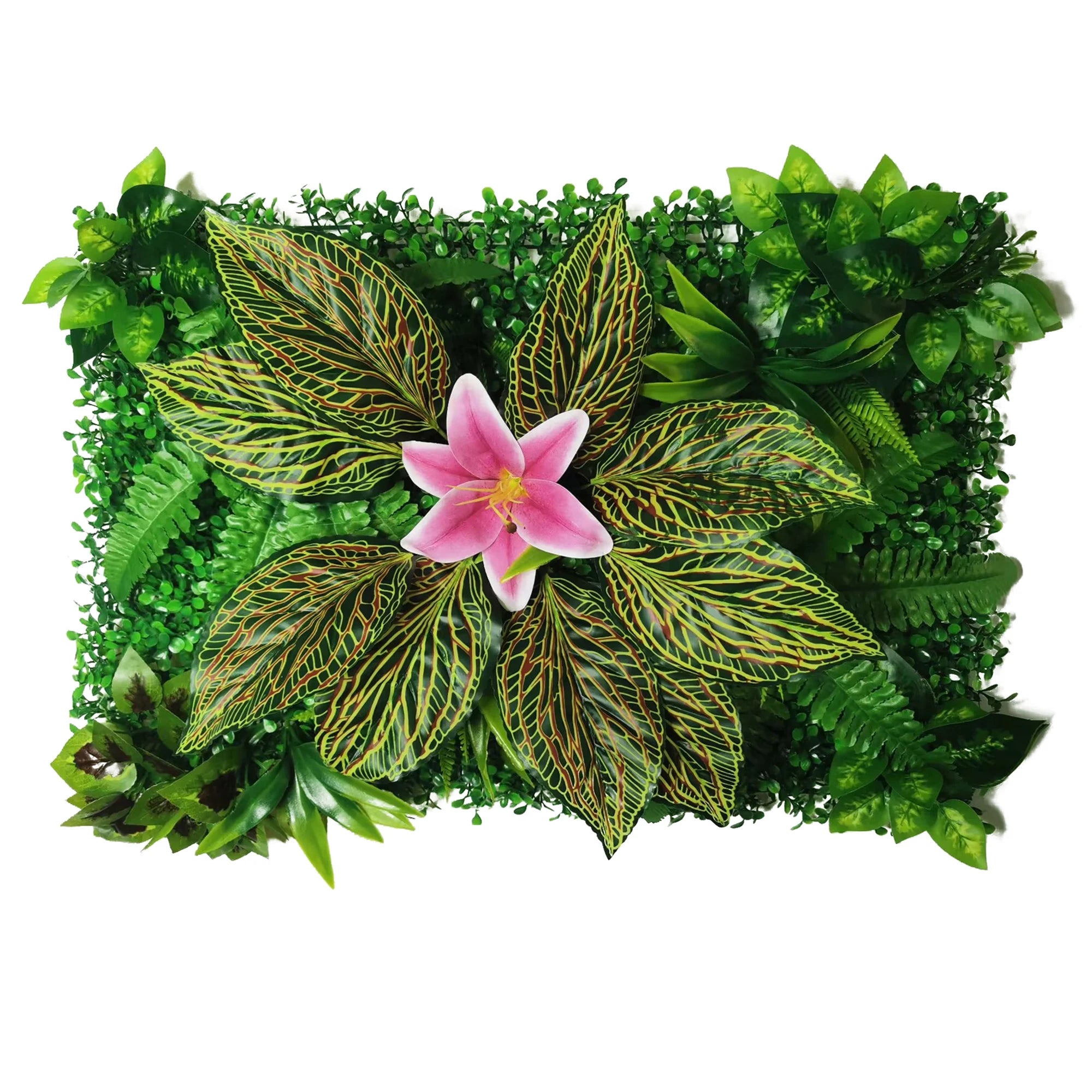 Mur Végétal Artificiel - Panneau de Plantes & Fleurs Suspendues, Jardin Vertical Décoratif d'Intérieur