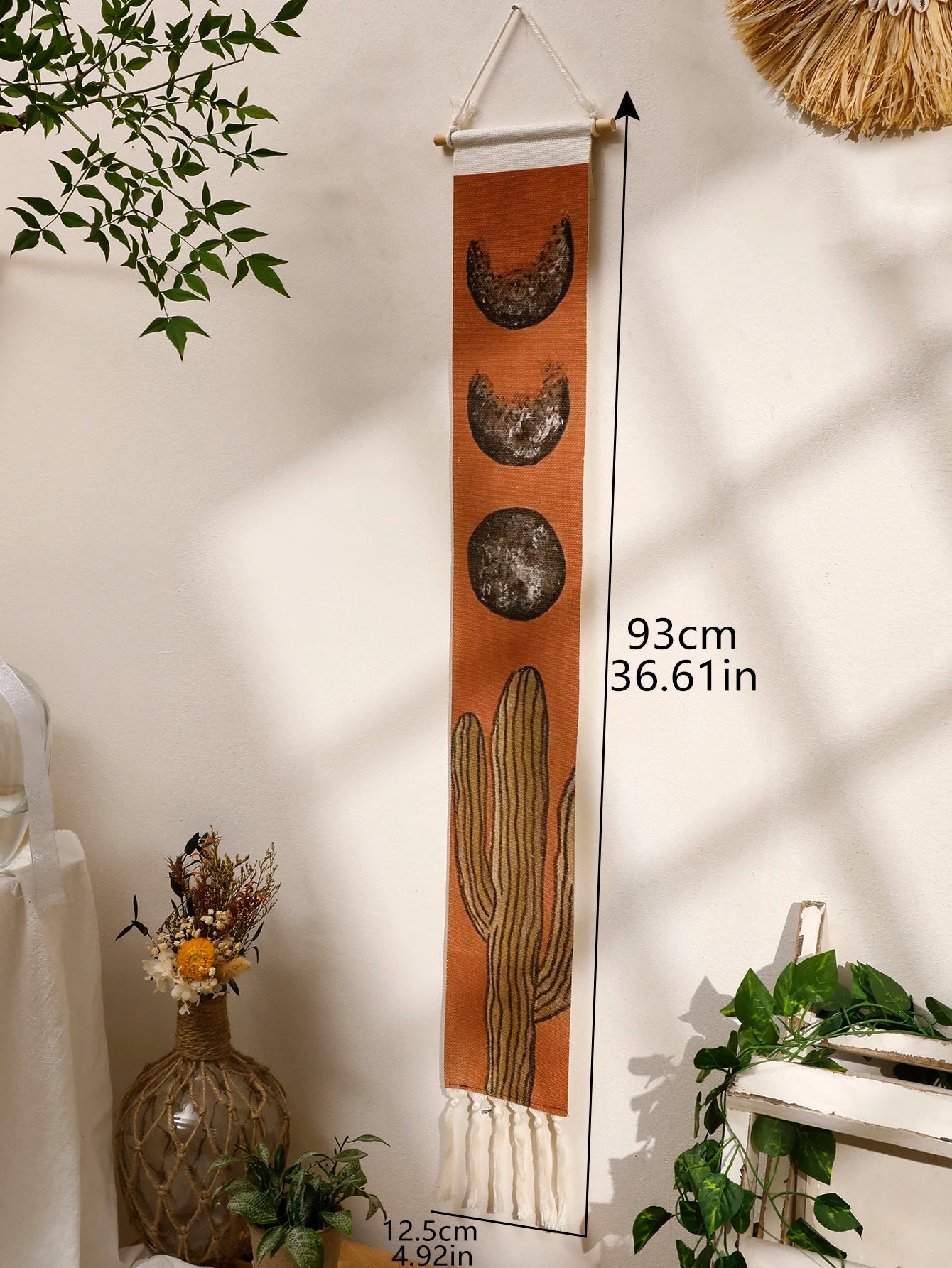 Tenture Murale Bohème Soleil - Décoration Abstraite Verticale