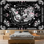 Tapisserie Murale Tarot The Lovers - Décoration Gothique & Mystique, Art Squelettes