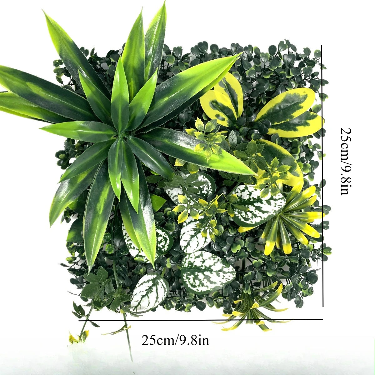 Mur Végétal Artificiel Luxuriant - Panneau de Feuillages Tropicaux Réalistes, Jardin Vertical Intérieur & Balcon