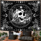 Tapisserie Murale Tarot The Lovers - Décoration Gothique & Mystique, Art Squelettes