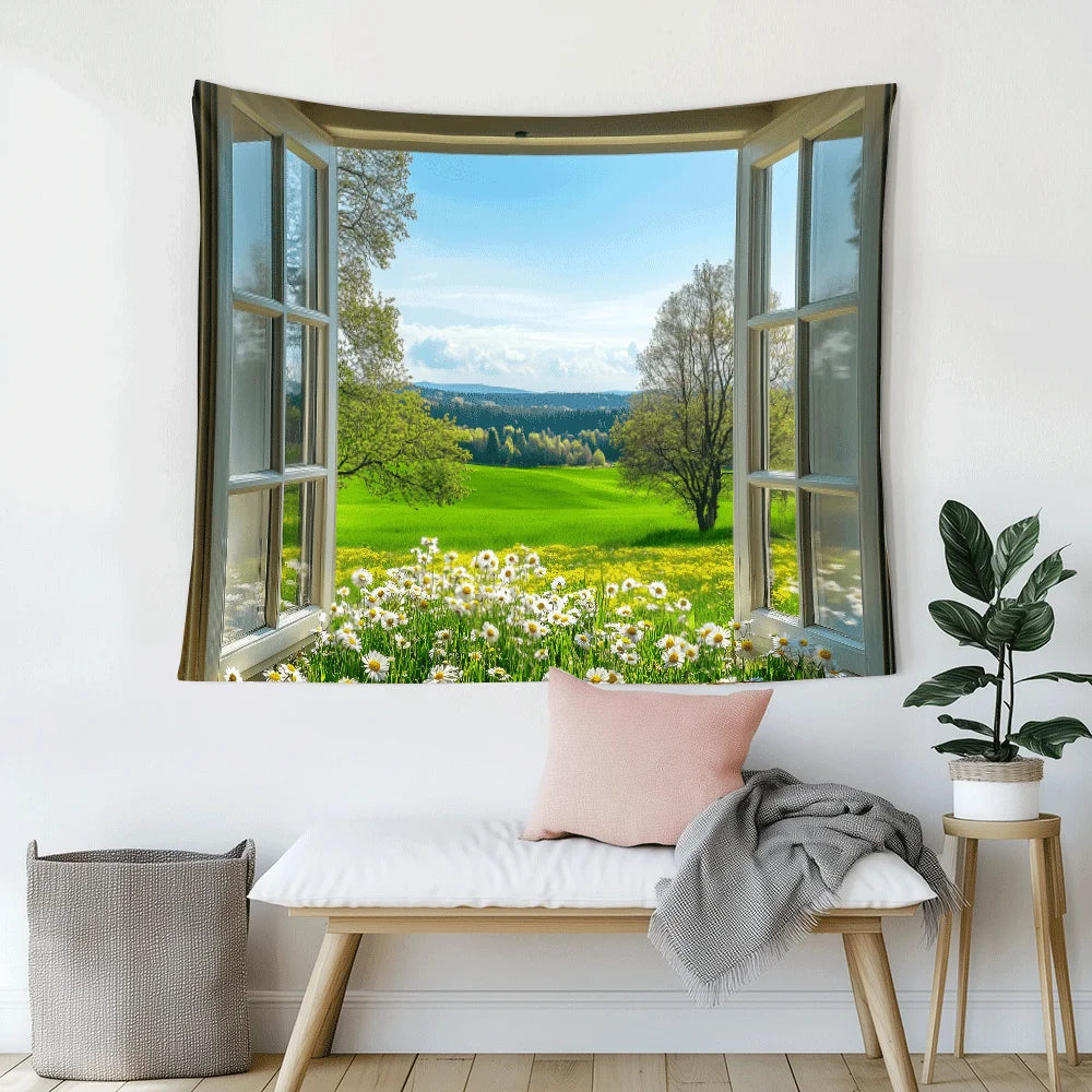 Tapisserie Murale Paysage - Trompe-l'Oeil Naturel